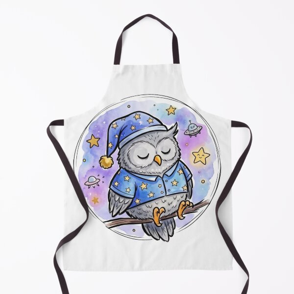 Item preview, Cute Sleeping Owl | Kawaii Bedtime Owl | Cozy Nursery Galaxy Art | Baby & Kids Gift designed and sold by Cosmic Doodle Co..
