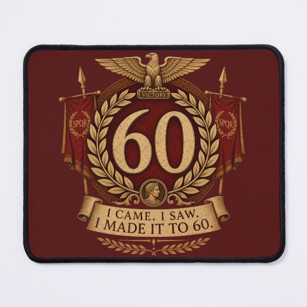 Item preview, I Came, I Saw, I Made It to 60 | Funny 50th Birthday Typography T-Shirt designed and sold by rushaib.
