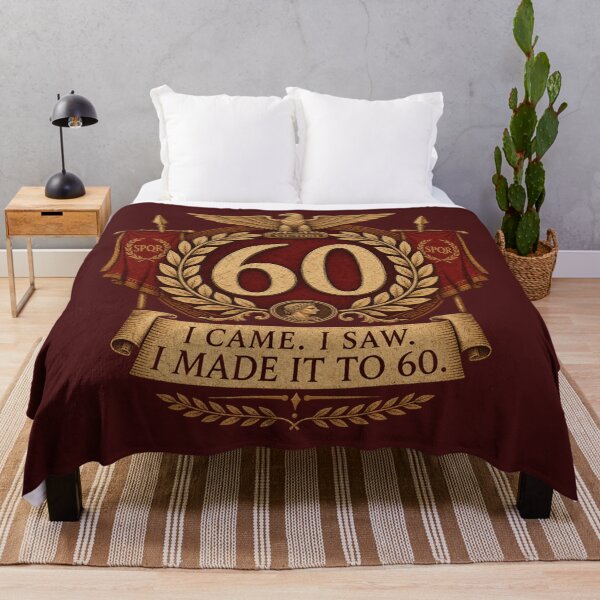 Item preview, I Came, I Saw, I Made It to 60 | Funny 50th Birthday Typography T-Shirt designed and sold by rushaib.