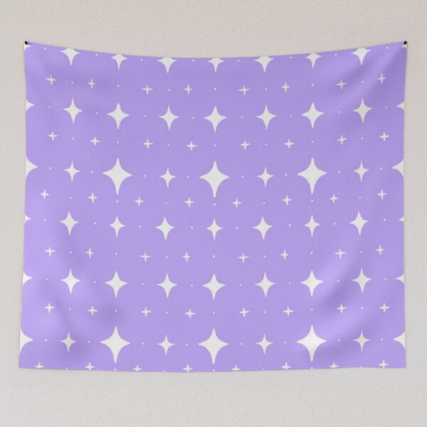 Item preview, Pastel Lavender Retro Sparkle Star Pattern Art designed and sold by Jimakmo.