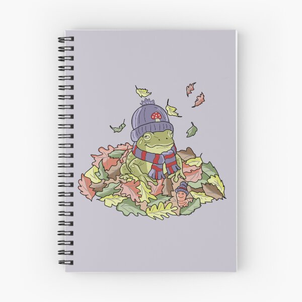 Item preview, Frog in Autumn Leaves and Cozy Beanie designed and sold by LeshanArt.