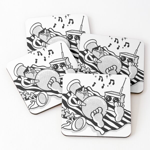 Item preview, Beach Day Music Cartoon Illustration designed and sold by VeraBridges.