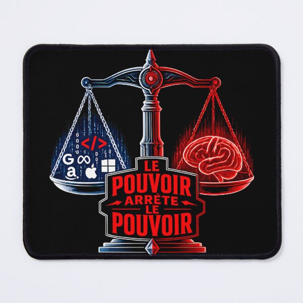 Item preview, Le pouvoir arrete le pouvoir Cyberpunk Montesquieu Tech designed and sold by MeaningIsUse.