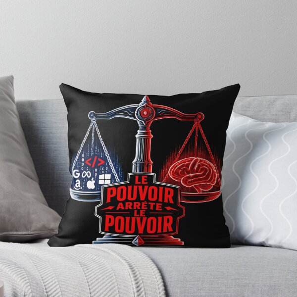 Item preview, Le pouvoir arrete le pouvoir Cyberpunk Montesquieu Tech designed and sold by MeaningIsUse.