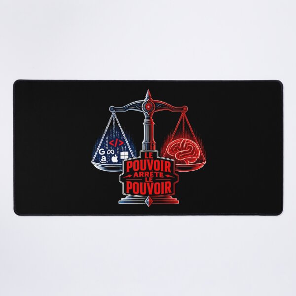 Item preview, Le pouvoir arrete le pouvoir Cyberpunk Montesquieu Tech designed and sold by MeaningIsUse.