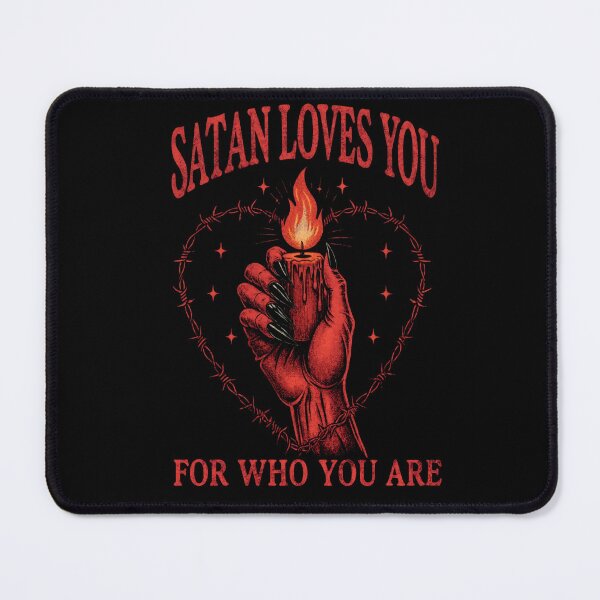 Item preview, Satan Loves You Satanic Art Quote designed and sold by RebelSoulStd.