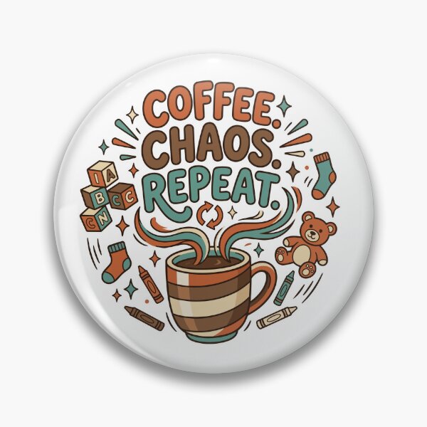 Item preview, Coffee. Chaos. Repeat. | Funny Parenting Coffee Shirt designed and sold by Toddler Life Club.