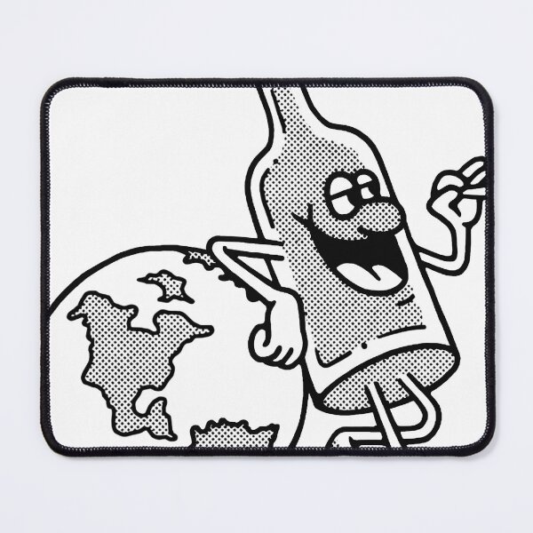 Item preview, Bottle Leaning on the World Cartoon designed and sold by VeraBridges.