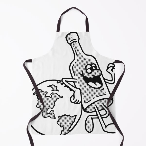 Item preview, Bottle Leaning on the World Cartoon designed and sold by VeraBridges.