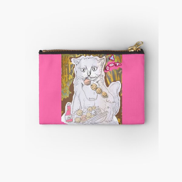 Item preview, City Cat - Cat Eating Meatballs (Original Drawing by ACCI) designed and sold by VanyssaGraphics.