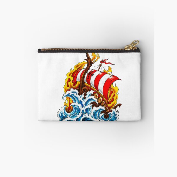 Item preview, Burning Viking Longship Traditional Tattoo Flash Design designed and sold by wizooo411.