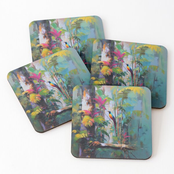 Item preview, A vibrant Bird of Paradise dancing in jungle light, Birds in Motion designed and sold by CDC40.