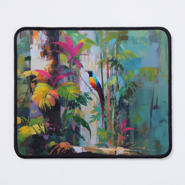 Item preview, A vibrant Bird of Paradise dancing in jungle light, Birds in Motion designed and sold by CDC40.
