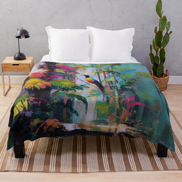 Item preview, A vibrant Bird of Paradise dancing in jungle light, Birds in Motion designed and sold by CDC40.