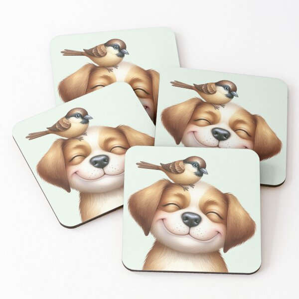 Item preview, Happy Baby Puppy Dog and Bird designed and sold by VibeShift Studio.