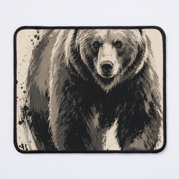 Item preview, Bear Drawing – Dirty Ink Brush Tri-Tone Illustration designed and sold by Jandedan.