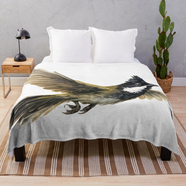 Item preview, Eastern Whipbird in Flight - Watercolour designed and sold by Jaruart.