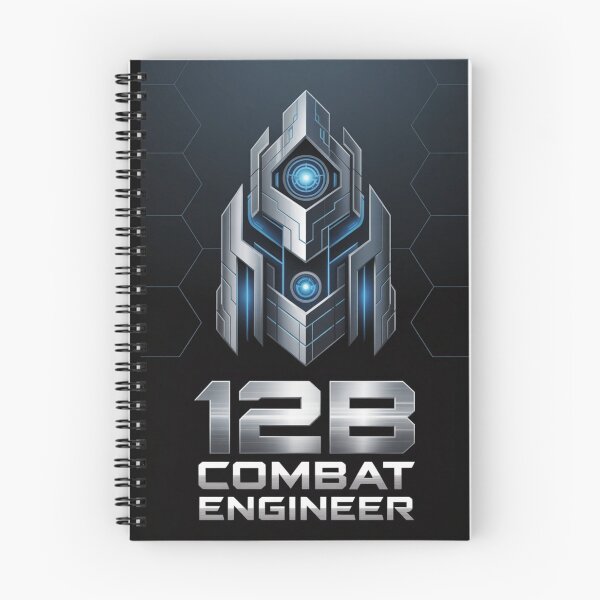 Item preview, 12B Combat Engineer — Futuristic Tech Armor Emblem U.S. Army MOS Military Design designed and sold by GFamilyC.