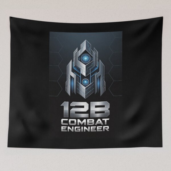 Item preview, 12B Combat Engineer — Futuristic Tech Armor Emblem U.S. Army MOS Military Design designed and sold by GFamilyC.