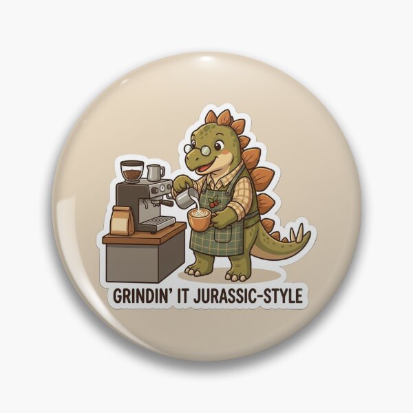 Item preview, Grindin' It Jurassic Style Cute Coffee Dinosaur designed and sold by Safe Haven Pets.