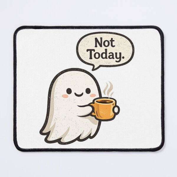 Item preview, Not Today Cute Ghost Coffee Lover Funny Vintage Halloween Design designed and sold by Tobull.