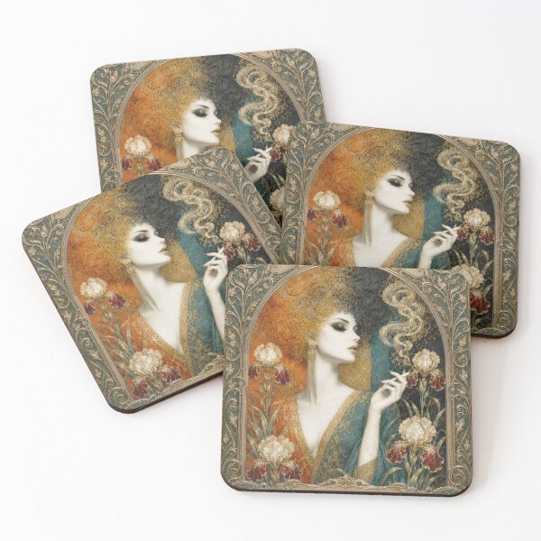 Item preview, Vintage Smoking Advertisement in Art Nouveau designed and sold by Andy Gambino Art.