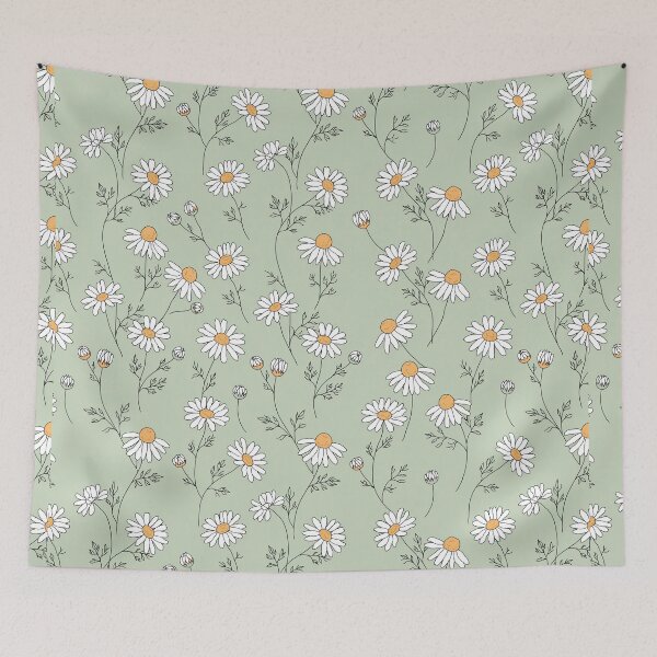 Item preview, Botanical Daisy Vine Wildflower Print designed and sold by NuvoraNest.