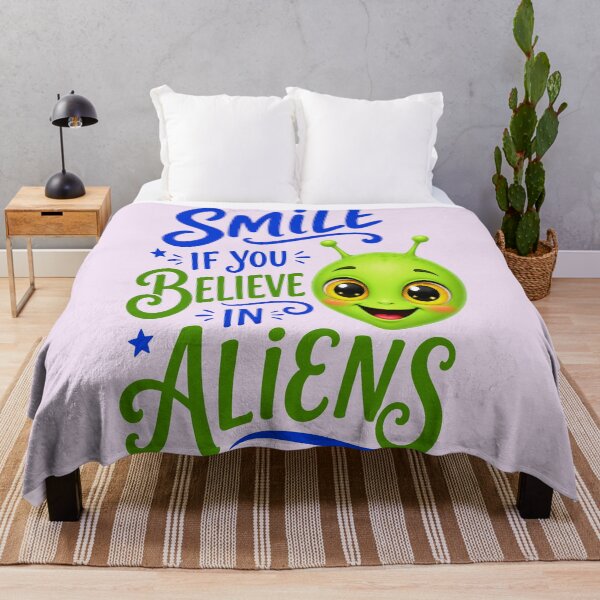 Item preview, SMILE IF YOU BELIEVE IN ALIENS DESIGN 4 designed and sold by DigitalandPhoto.