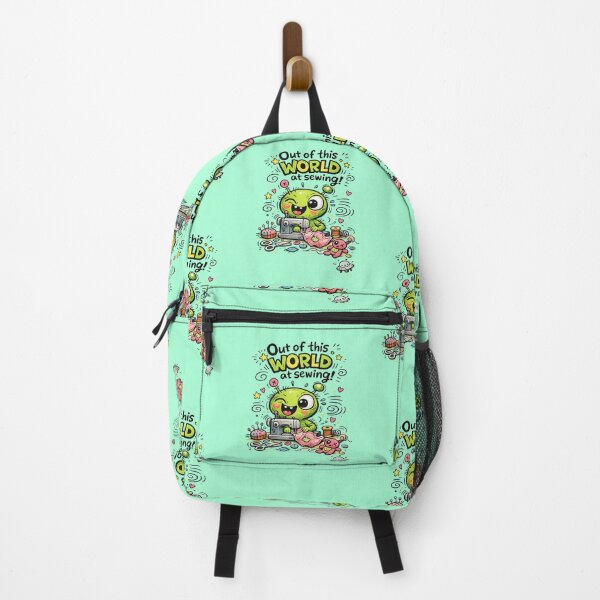 Item preview, Alien Sewing Is Out of This World! Funny Sewing Lover Cartoon Sticker designed and sold by EverStitchStudio ★★★★★.