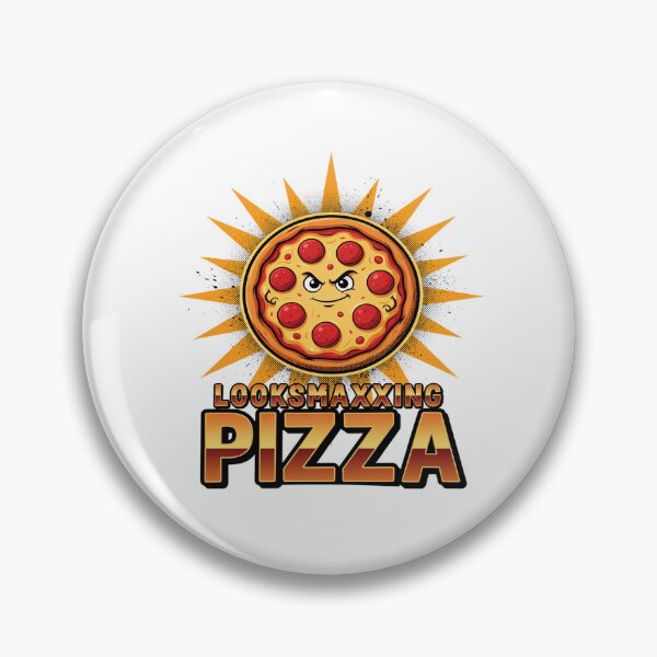 Aperçu de l'œuvre Looksmaxxing Pizza Funny Meme Pepperoni Cartoon créée et vendue par ColeLaniTrading.