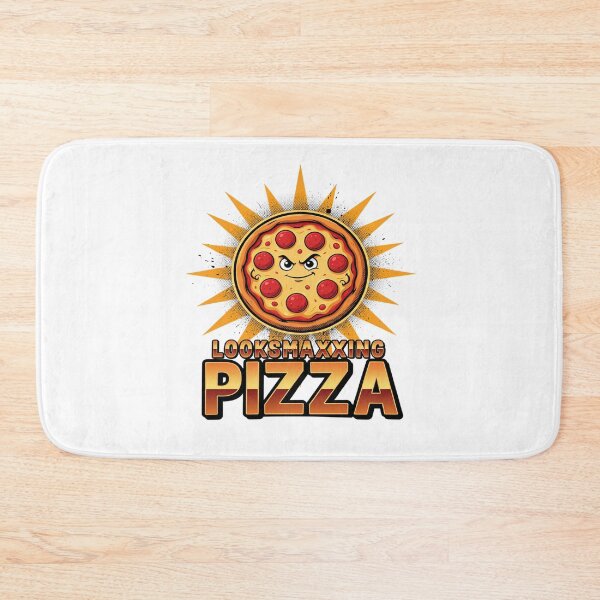 Item preview, Looksmaxxing Pizza Funny Meme Pepperoni Cartoon designed and sold by ColeLaniTrading.