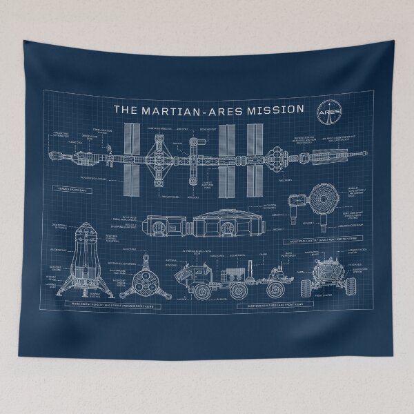 Artikelvorschau, The Martian - Ares Mission (Navy Blueprint) entworfen und verkauft von BGALAXY.