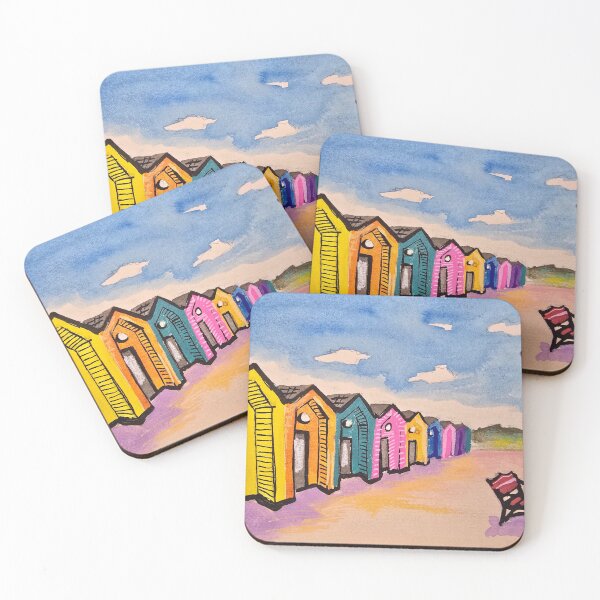 Item preview, Beach huts designed and sold by byArtistandMuse.