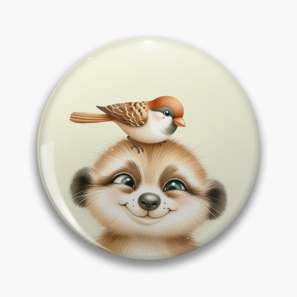 Item preview, Cute Baby Meerkat and Little Bird  designed and sold by VibeShift Studio.