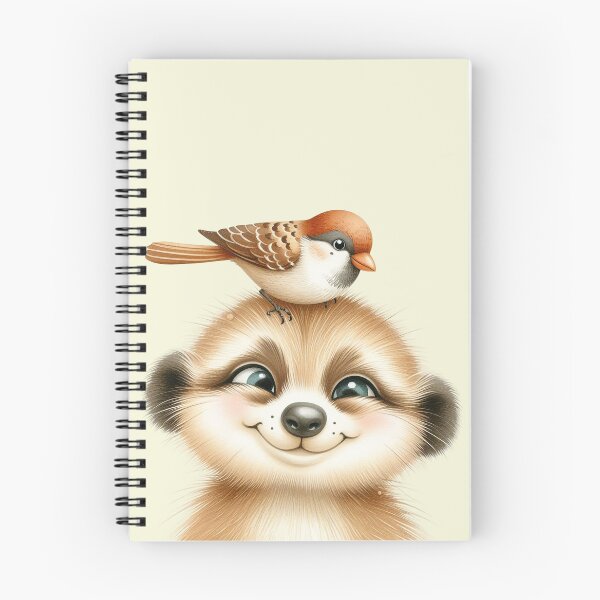 Item preview, Cute Baby Meerkat and Little Bird  designed and sold by VibeShift Studio.