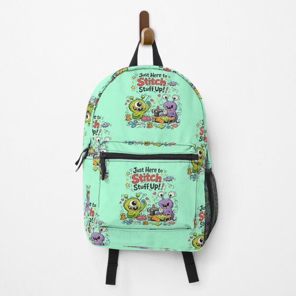 Item preview, Just here stitch stuff up! Funny Sewing Lover Cartoon Sticker designed and sold by EverStitchStudio ★★★★★.