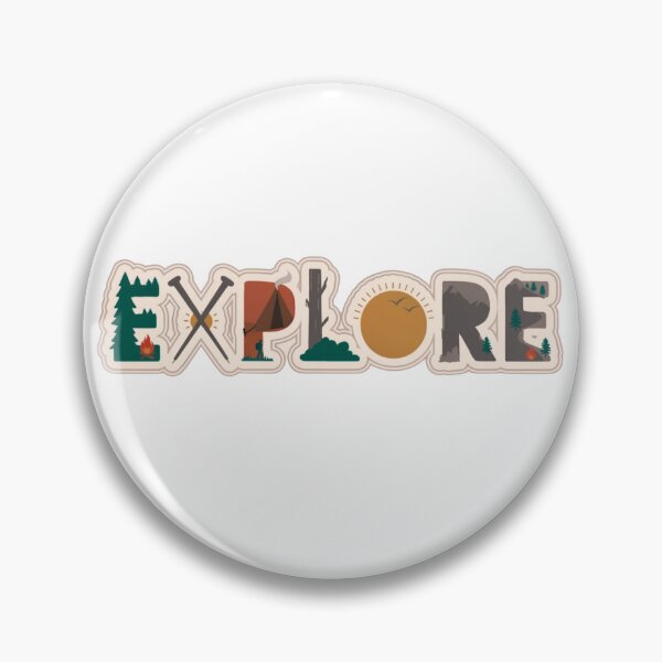 Item preview, Explore Adventure Typography – Retro Outdoor Letter Art designed and sold by GabeMountainArt.