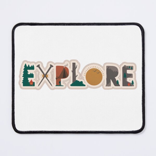 Item preview, Explore Adventure Typography – Retro Outdoor Letter Art designed and sold by GabeMountainArt.