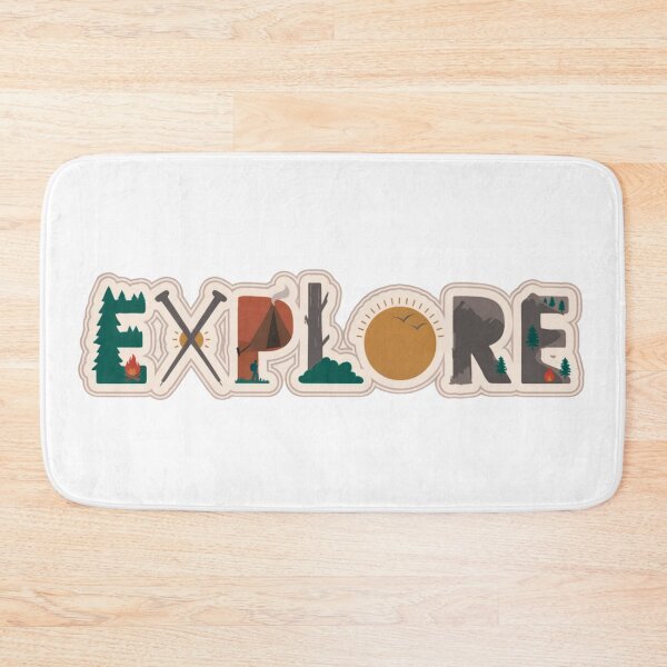 Item preview, Explore Adventure Typography – Retro Outdoor Letter Art designed and sold by GabeMountainArt.