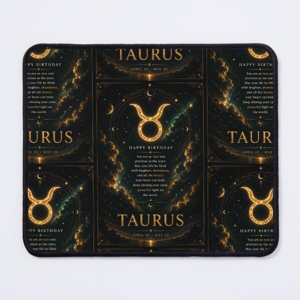 Item preview, Happy Birthday Taurus Zodiac Sign | Celestial Astrology Birthday Gift designed and sold by Genesis-Ink.