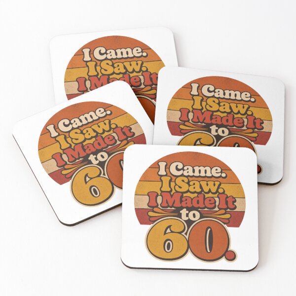 Item preview, I Came, I Saw, I Made It to 50 | Funny 60th Birthday Typography T-Shirt designed and sold by rushaib.