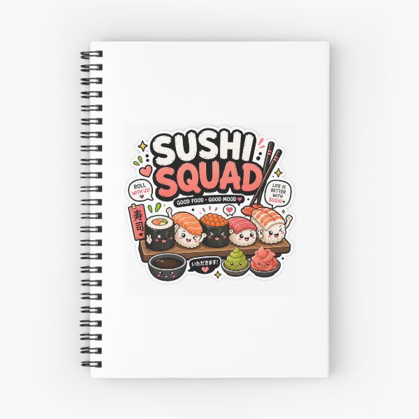 Artikelvorschau, Sushi Squad Niedlicher Kawaii Sushi-Aufkleber entworfen und verkauft von BrainBuckets.