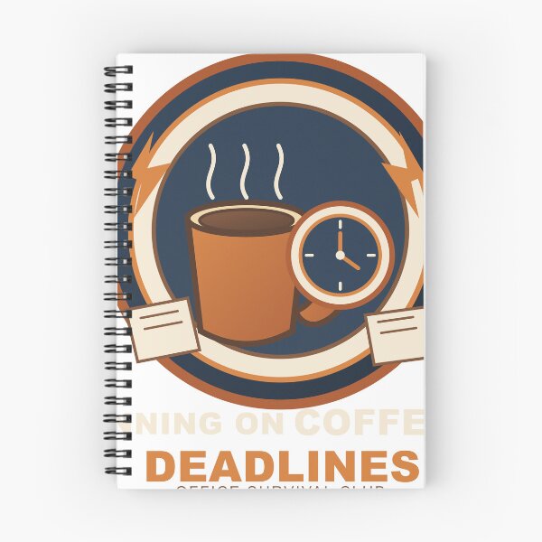 Item preview, Running on Coffee and Deadlines – Retro Office Humor designed and sold by FlamoArt.
