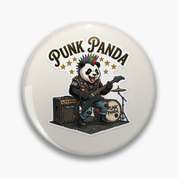 Item preview, Punk Panda Rock Guitar Cute Animal Musician designed and sold by Safe Haven Pets.