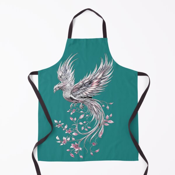 Item preview, The Fusion of Steel and the Silver Phoenix Flower & Sakura - Mythical Bird designed and sold by RAYBIL.