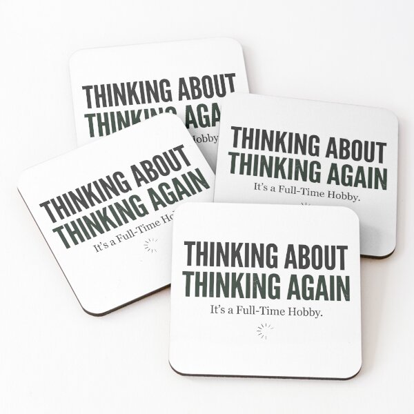 Item preview, Thinking About Thinking Again Funny Overthinker Shirt, Introvert Humor Tee, Anxiety Quote, Mental Health Humor, Relatable Typography Design designed and sold by softmind studio.