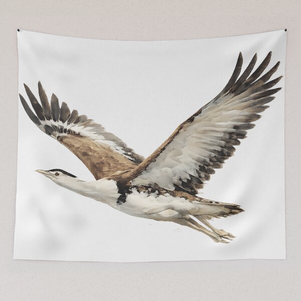 Item preview, Australian Bustard in Flight - Watercolour designed and sold by Jaruart.
