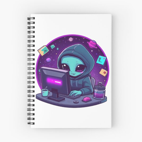 Item preview, Cute Alien Office Worker | Funny Space Desk Job Sticker designed and sold by Stylestickers55.