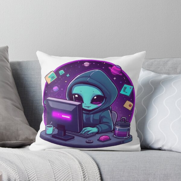 Item preview, Cute Alien Office Worker | Funny Space Desk Job Sticker designed and sold by Stylestickers55.