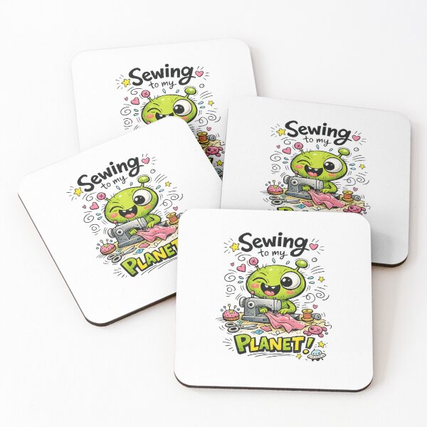 Item preview, sewing to my planet! Funny Sewing Lover Cartoon Sticker designed and sold by EverStitchStudio ★★★★★.